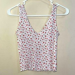 Caution to the Wind Cropped Floral Tank